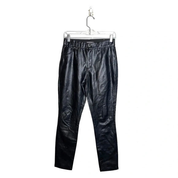 Maurices Black Faux Leather Mid-rise Skinny Ankle Bengaline Pants 4 Women’s - Picture 1 of 15